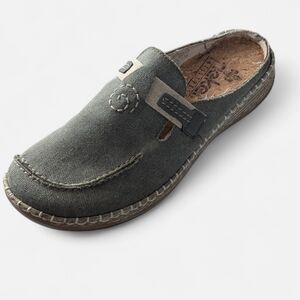 Rieker, Anti-stress Green Linen Like Mules. Size 40 (8.5)